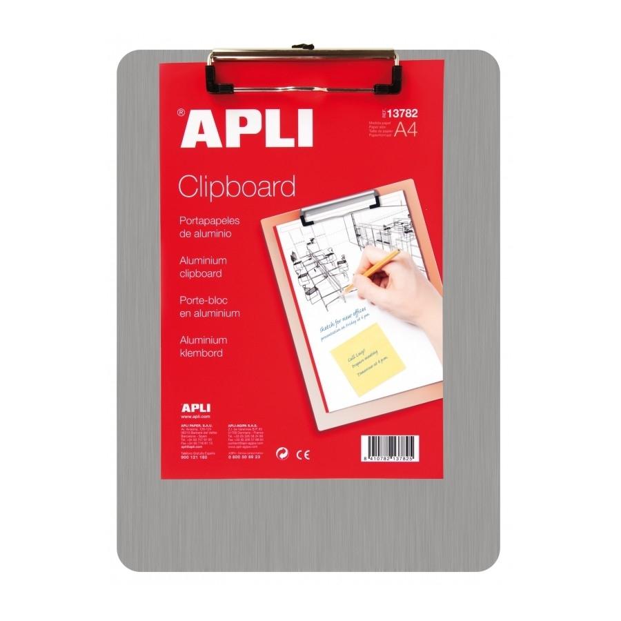 CARPETA A4 ALUMINIO A4 PINZA SUPERIOR APLI