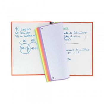 BLOCK OXFORD A4+ 120H 90gr 5X5 TAPA EXTRADURA COLORES SURTIDOS