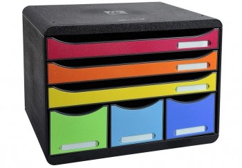 MODULO 6 CAJONES 3+3 COLORES ARLEQUIN