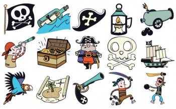 KIT 15 SELLOS PIRATAS