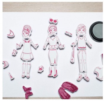 SET DE SELLOS STAMPO FASHION DRESSING