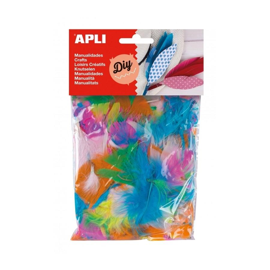 PLUMAS COLORES SURTIDOS 100 UD 14GR APLI