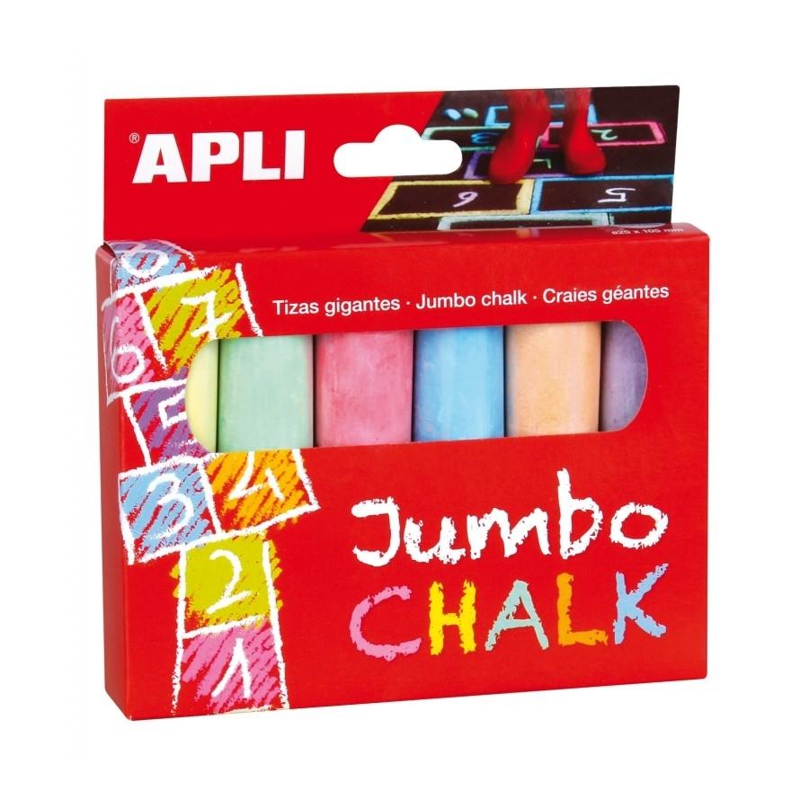 TIZAS JUMBO 6 COLORES SURTIDOS APLI