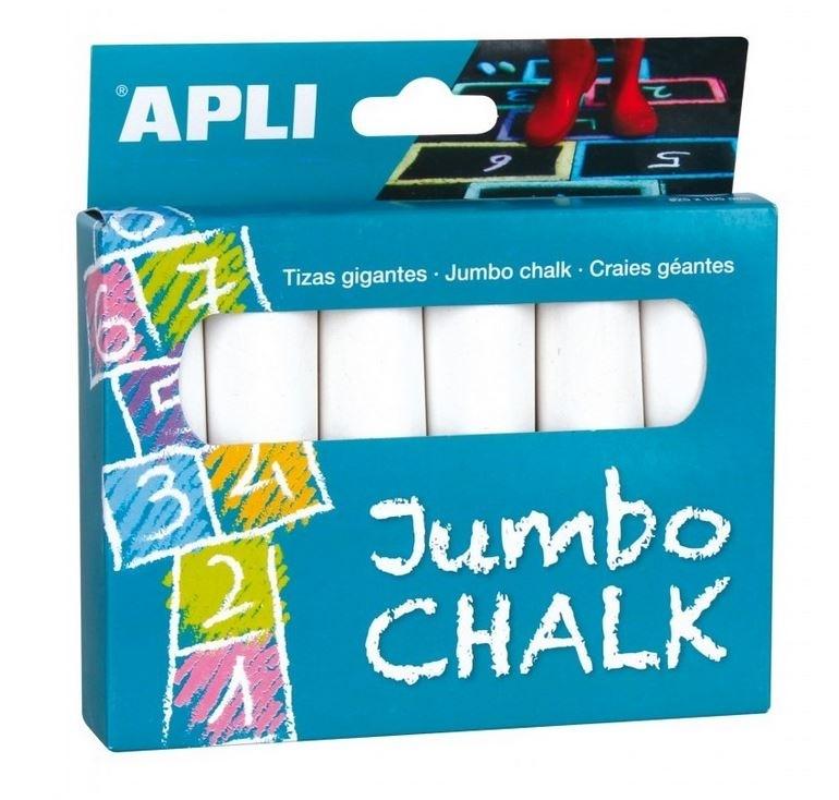 TIZAS JUMBO BLANCAS APLI PACK 6 UNIDADES