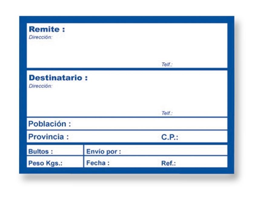 ETIQUETA ENVIO ROLLO DE 200 UNIDADES APLI