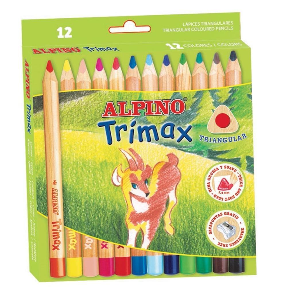 LAPICES DE COLORES ALPINO TRIMAX DE 12 COLORES