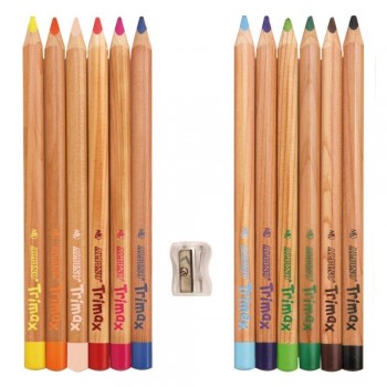 LAPICES DE COLORES ALPINO TRIMAX DE 12 COLORES