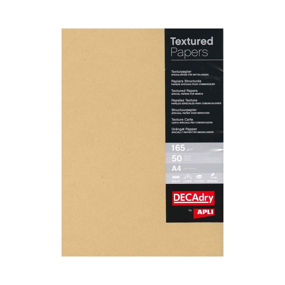 PAPEL APLI TEXTURA KRAFT A4 50 H. 165 gr.