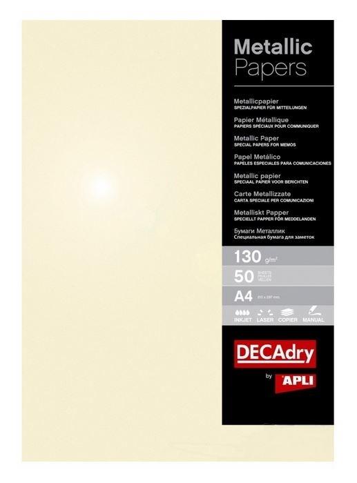 PAPEL METALIZADO CHAMPAN 130G. 50HOJAS APLI