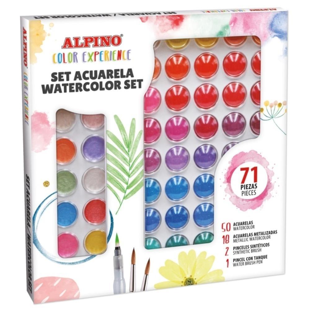 WATERCOLOR SET COLOR EXPERIENCE 71 PIEZAS
