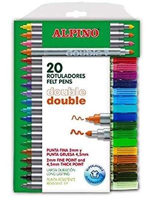 ROTULADORES ALPINO DOBLE 20UDS.