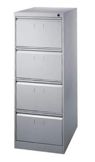 ARCHIVADOR METALICO 4 CAJONES GRIS CLARO 1300MM