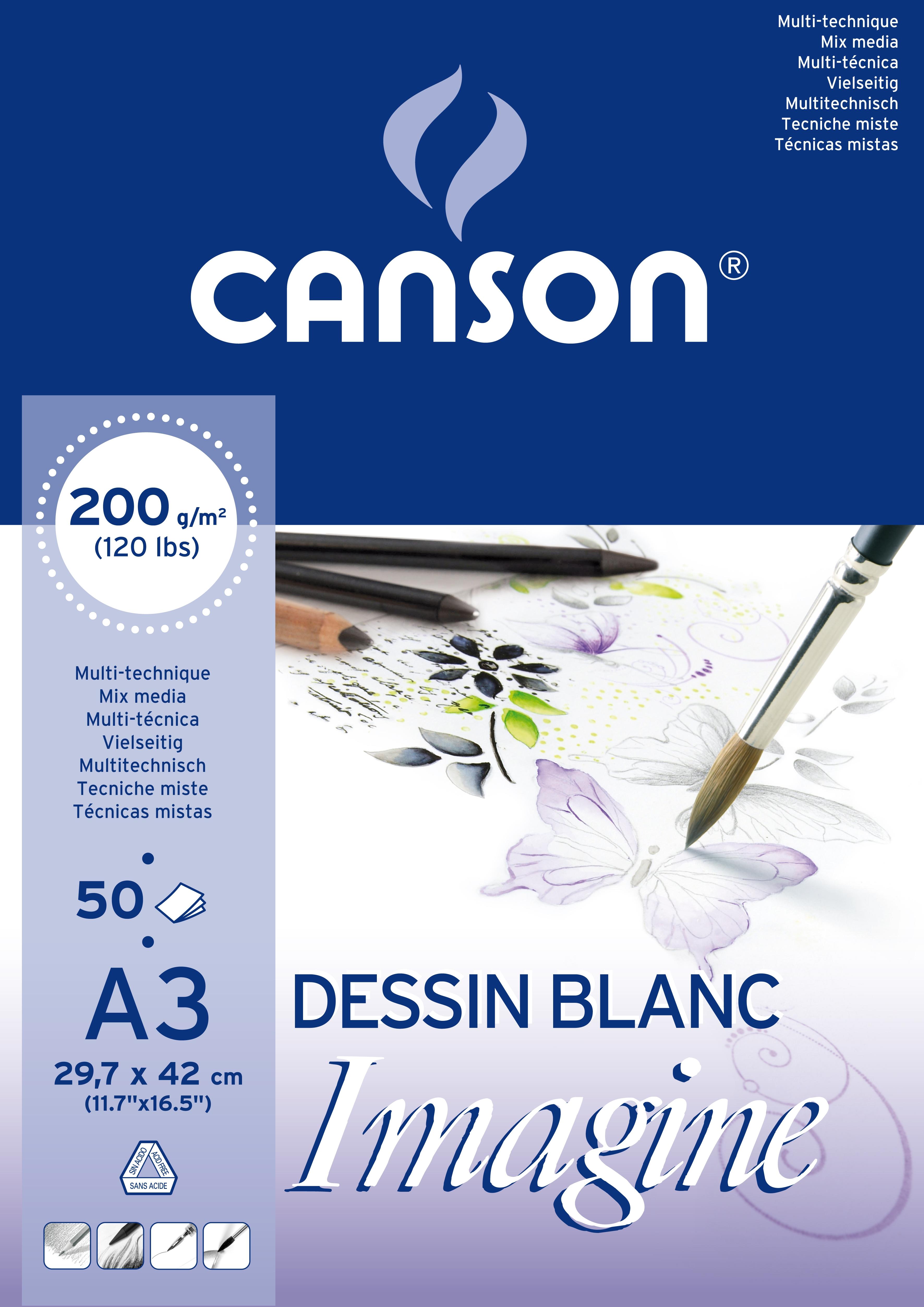 BLOCK MIX-MEDIA 200GR IMAGINE CANSON