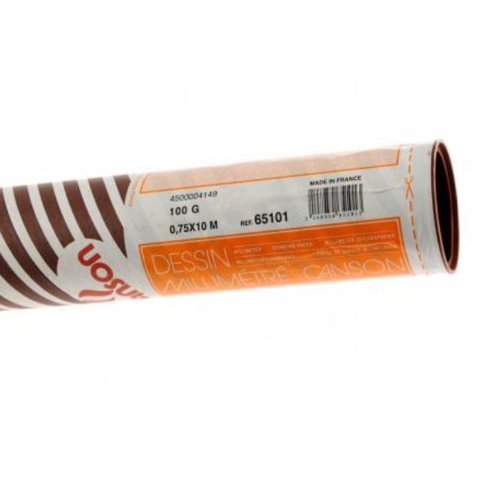 ROLLO PAPEL MILIMETRADO 75X1000 100GR CANSON