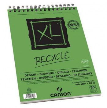 BLOCK CANSON XL PAPEL RECICLADO DRAW 50H 160GR