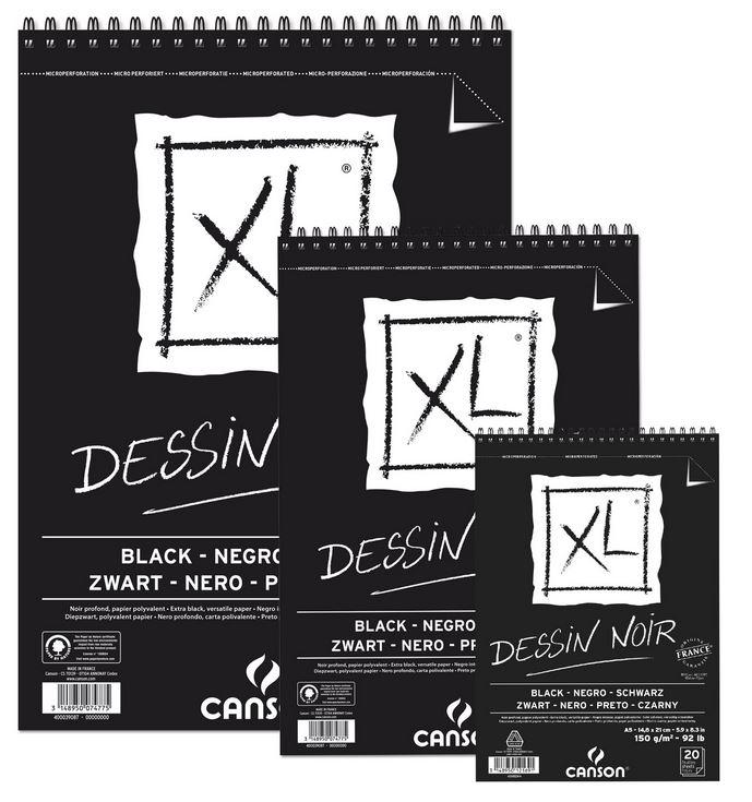 BLOCK CANSON XL BLACK DESSIN NOIR 150GR 40H