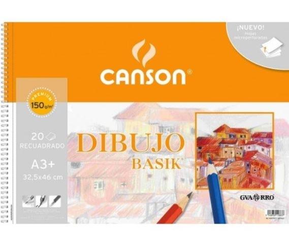 BLOCK DIBUJO A3 C/RECUADRO BASIK 20HOJAS