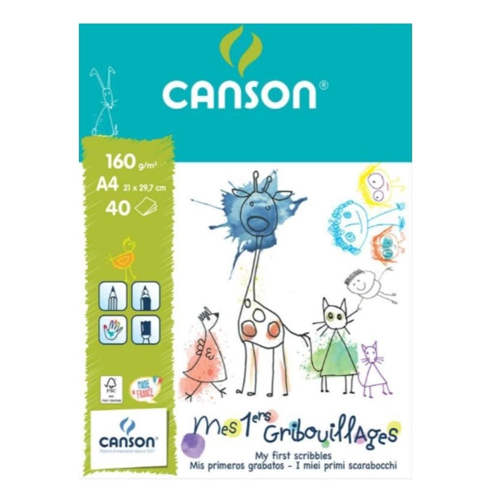 BLOCK CANSON MIS PRIMEROS GARABATOS A4 40H 160gr