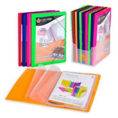 CARPETA 20 FUNDAS FOLIO TAPA RIGIDA KANGURO