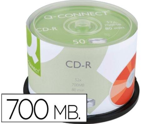 CD-R 700 MB 80 MIN. TARRINA 50 UDS Q-CONNECT