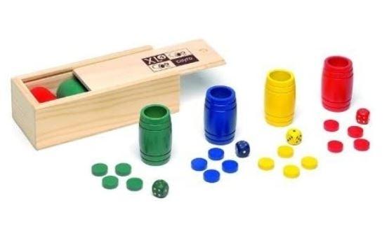 CAYRO FICHAS PARCHIS 4 JUG. MADERA