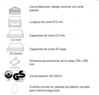 CIZALLA DAHLE 552 A3 20 HOJAS