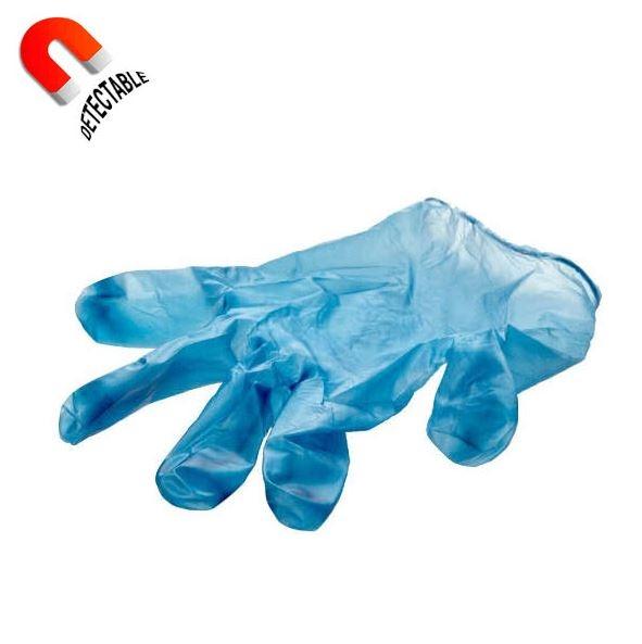 GUANTES VINILO DETECTABLES TAMAÑO L CAJA 100 UDS