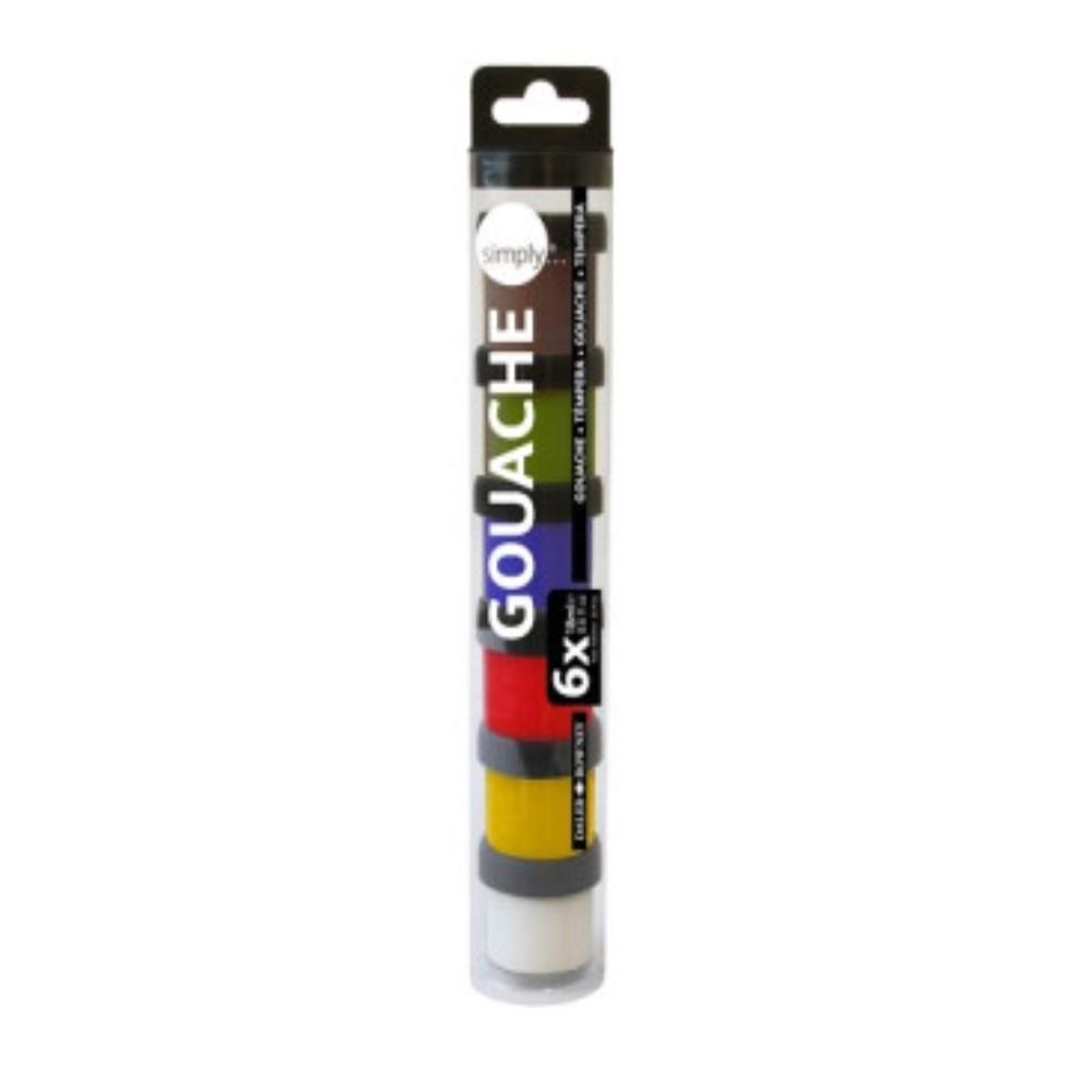 TUBO 6 TEMPERAS 18ML GOUACHE