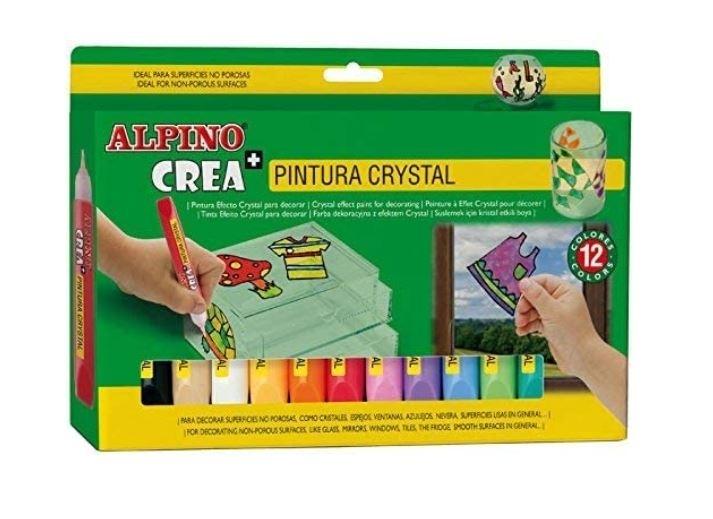 ALPINO CREA+ PINTURA CRISTAL 12 COLORES