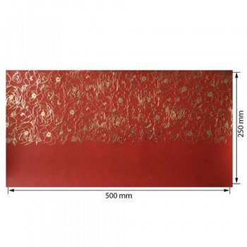 ECOPIEL 50X25CM FOIL DORADO PION ROJO