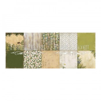BLOCK 10 SHEETS 30.5X30.5 (12X12) DOUBLE FACE BOTANY SUMMER