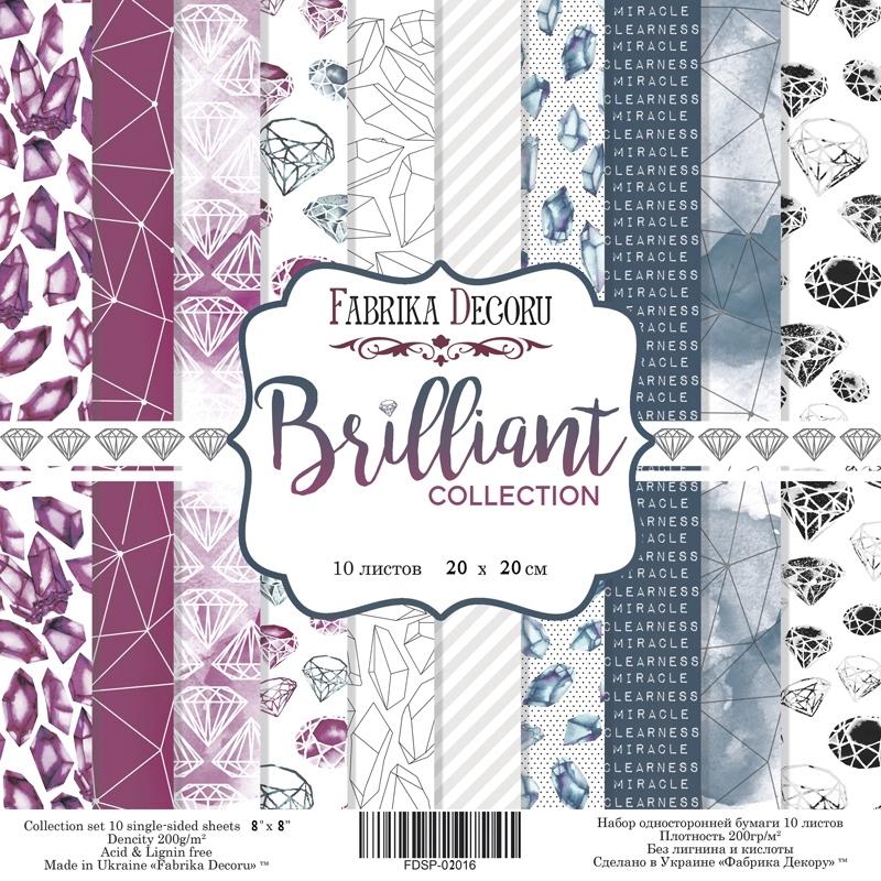PAPEL DOBLE CARA SCRAPBOOKING SET BRILLIANT- 8X8- FABRIKA DECORU