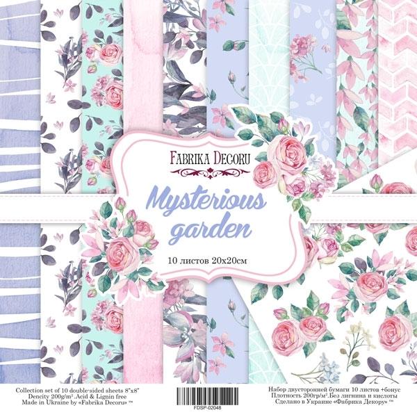 PAPEL DOBLE CARA SCRAPBOOKING SET MYSTERIOUS GARDEN- 8X 8 - FABRIKA DECORU