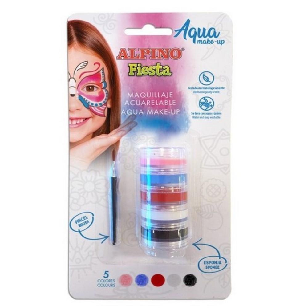 MAQUILLAJE  TORRE ACUARELABLE 5 COLORES ALPINO