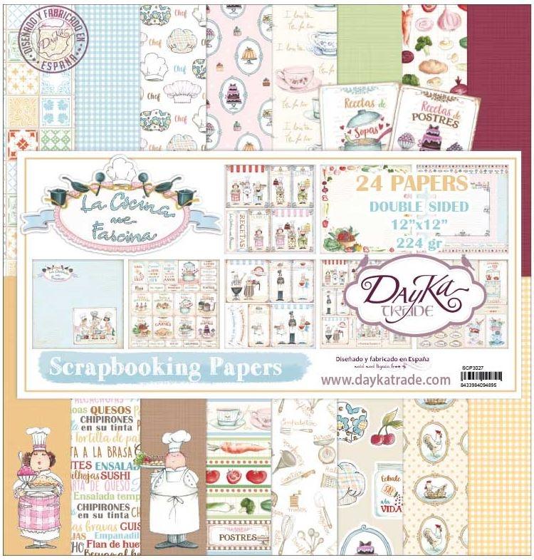 KIT SCRAP COCINA DAYKA 30X30 24 HOJAS