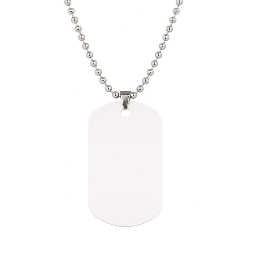 PLACA MILITAR SUBLIMABLE CON CADENA
