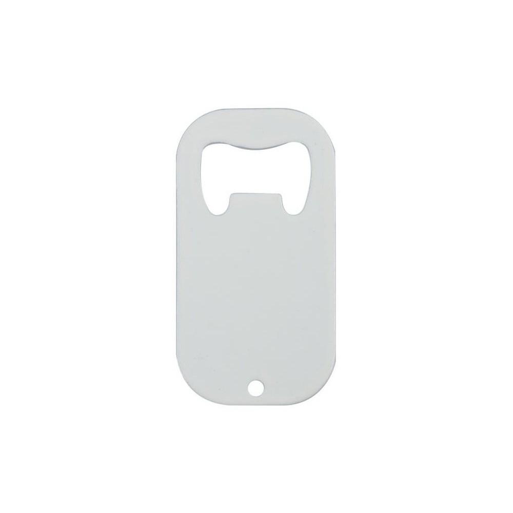 ABRIDOR DE BOTELLAS 7x3,7 CM METAL BLANCO PARA SUBLIMAR