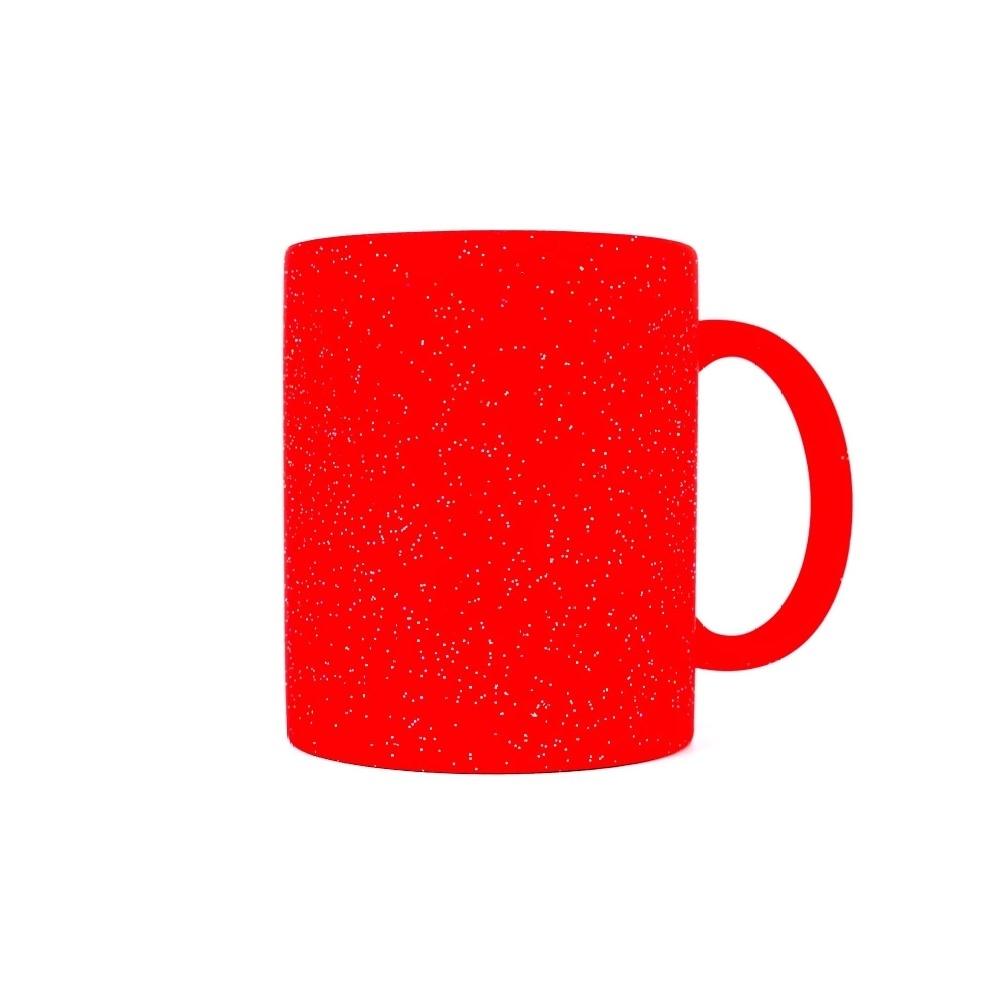 TAZA MAGICA ROJO CON PURPURINA SUBLIMACION
