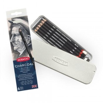 CAJA 6 LAPICES CARBONCILLO DERWENT CHARCOAL