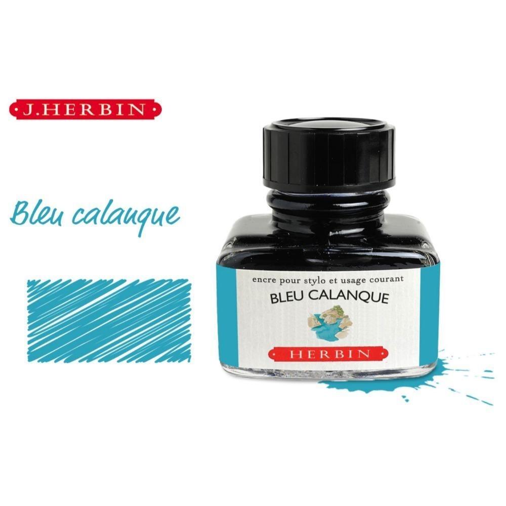 TINTERO 30ml J HERBIN AZUL BLUE DE CALANQUE