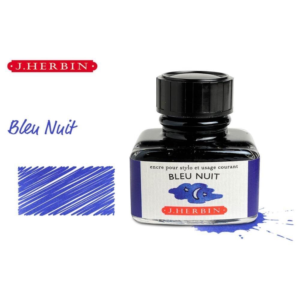TINTERO 30ml J HERBIN AZUL OSCURO BLUE NUIT