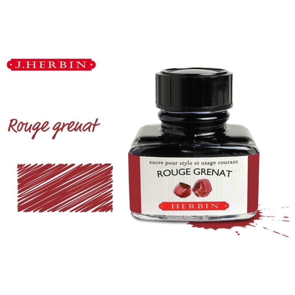TINTERO 30ml J HERBIN ROJO ROUGE GRENAT