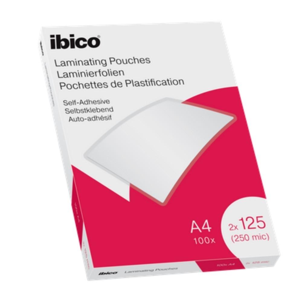 BOLSA PLASTIFICAR A4 125 MICRAS AUTOADHESIVAS IBICO CAJA 100