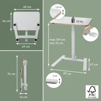 MESA PLEGABLE Y REGULABLE EN ALTURA SMALL SIT&STAND LEITZ