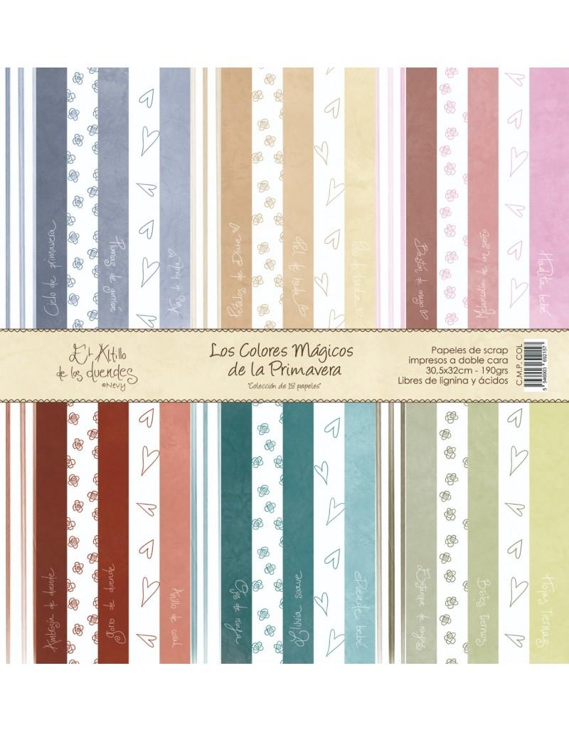 BLOCK 18 PAPELES 190GR. LOS COLORES DE LA PRIMAVERA