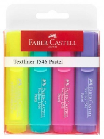ROTULADORES FLUORESCENTES ESTUCHE COLORES PASTEL FABER CASTELL
