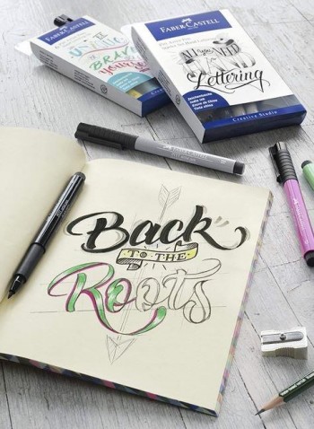 SET 7 ROTULADORES PITT ARTIST LETTERING GRISES FABER CASTELL