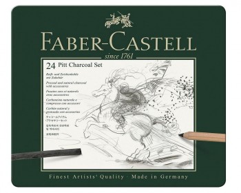 SET DIBUJO FABER PITT CARBONCILLO 24 PIEZAS