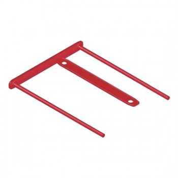 FASTENER PLASTIFICADO D-CLIP 100 UDS ROJO FELLOWES