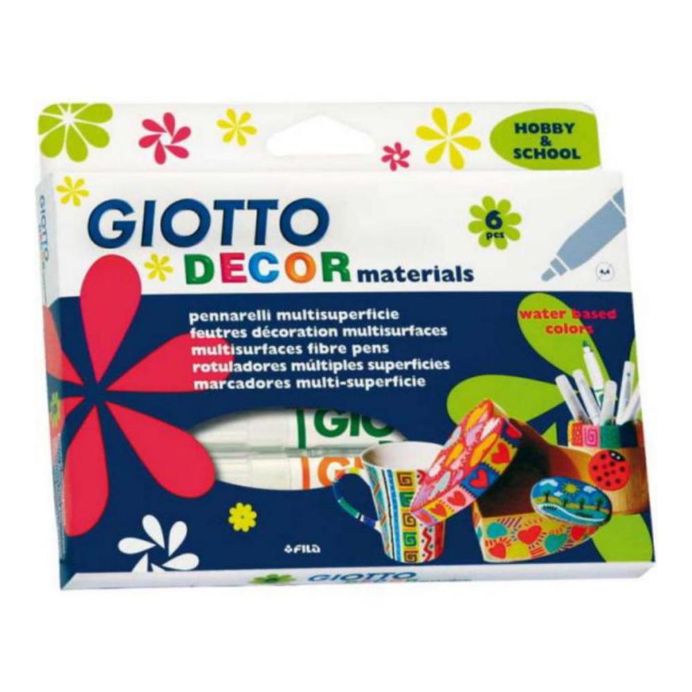 ROTULADORES GIOTTO DECOR MATERIALES 12 U